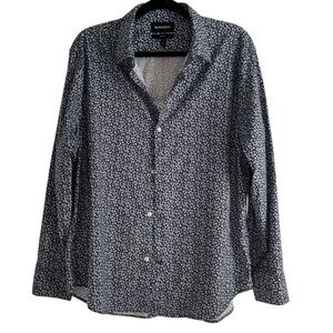 Bonobos Performance Stretch Slim Fit Shirt Mens Large Tech Long Sleeve Navy Cool